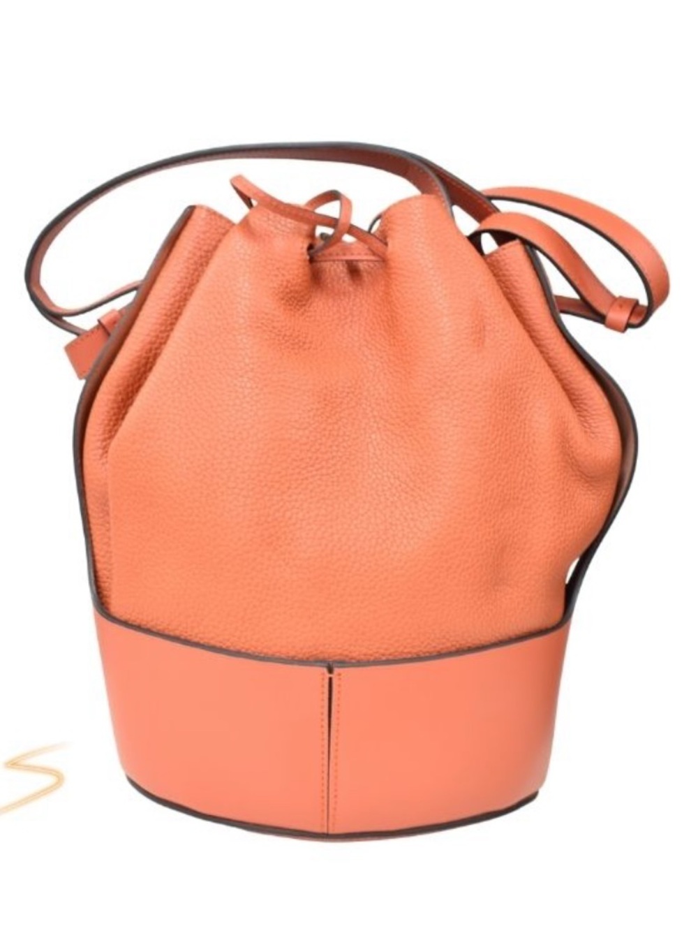 NWT Loewe Deep brownish Coral Orange Balloon Drawstring Shoulder Bag